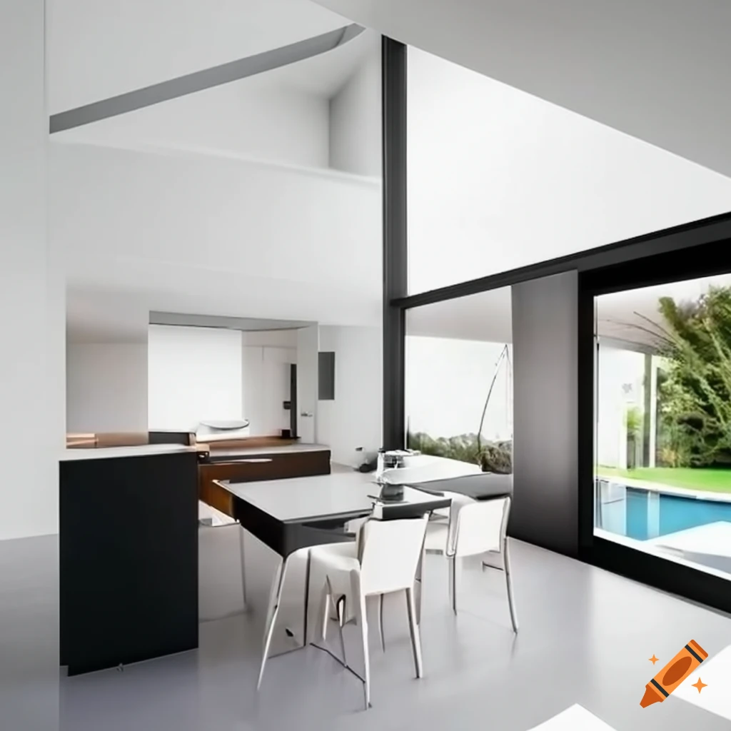 modern and sleek house design for web application landing page