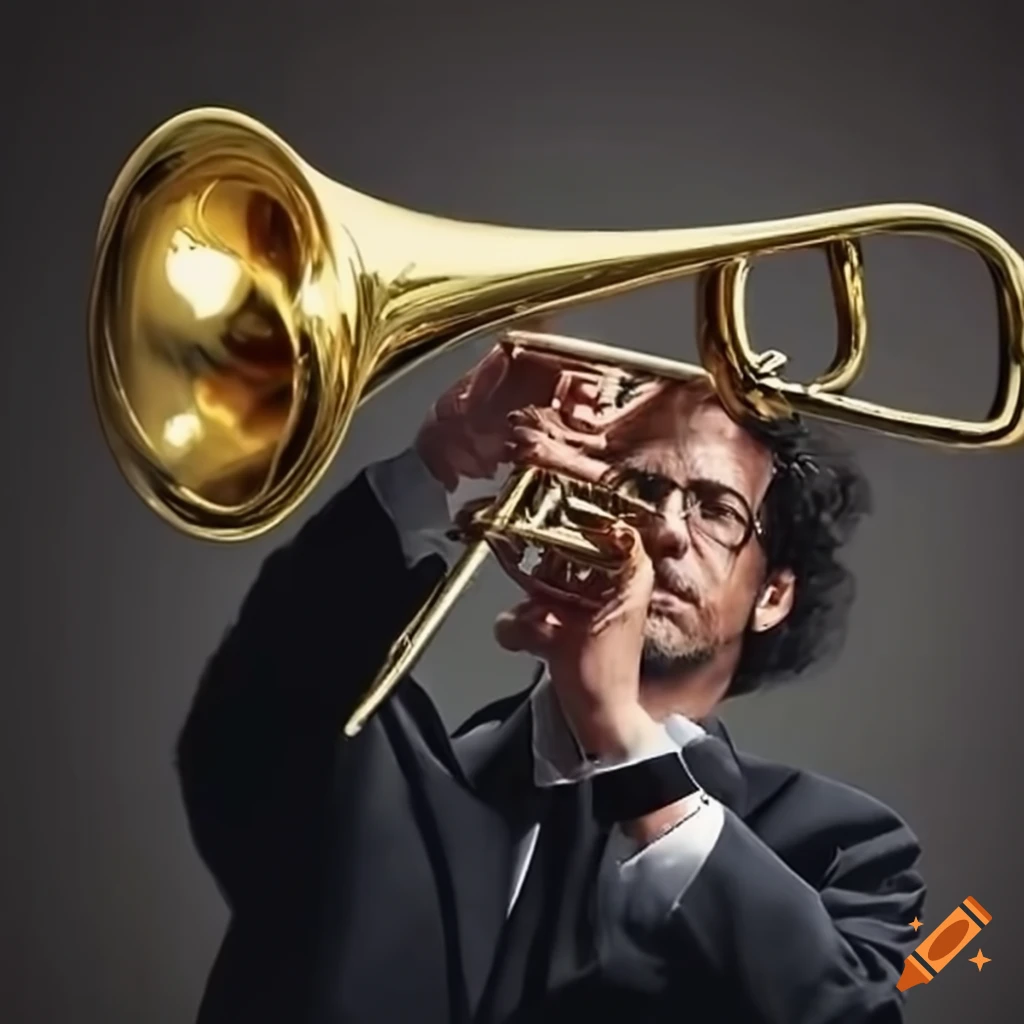 Gustav Mahler playing the trombone