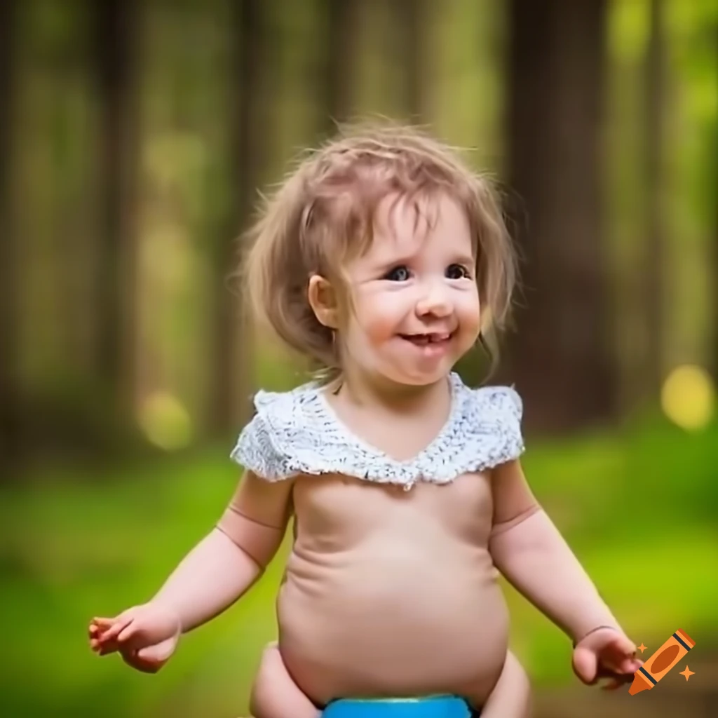 smiling toddler girl during diaper change