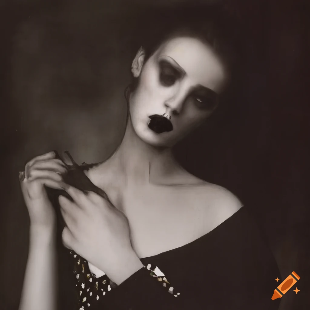 dreamlike mezzotint artwork