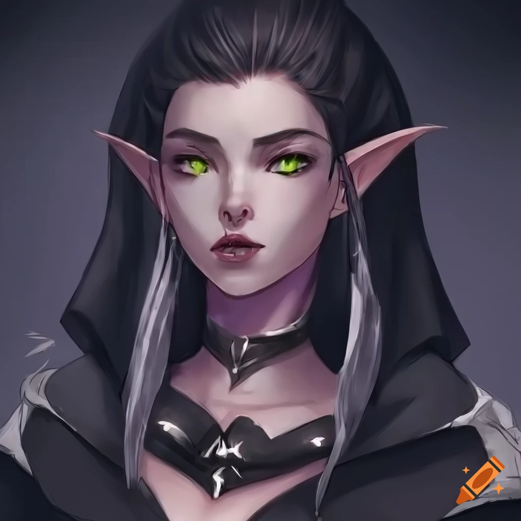 concept art of a confident hooded wizard elf