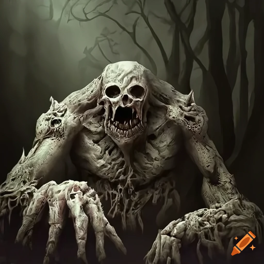 artwork of a powerful bone golem