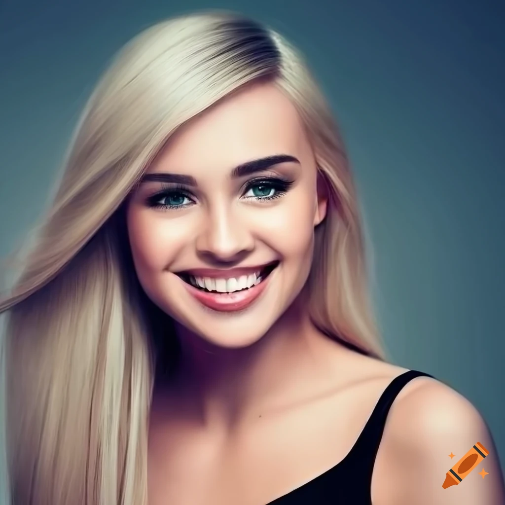 portrait of a beautiful young woman with a smile