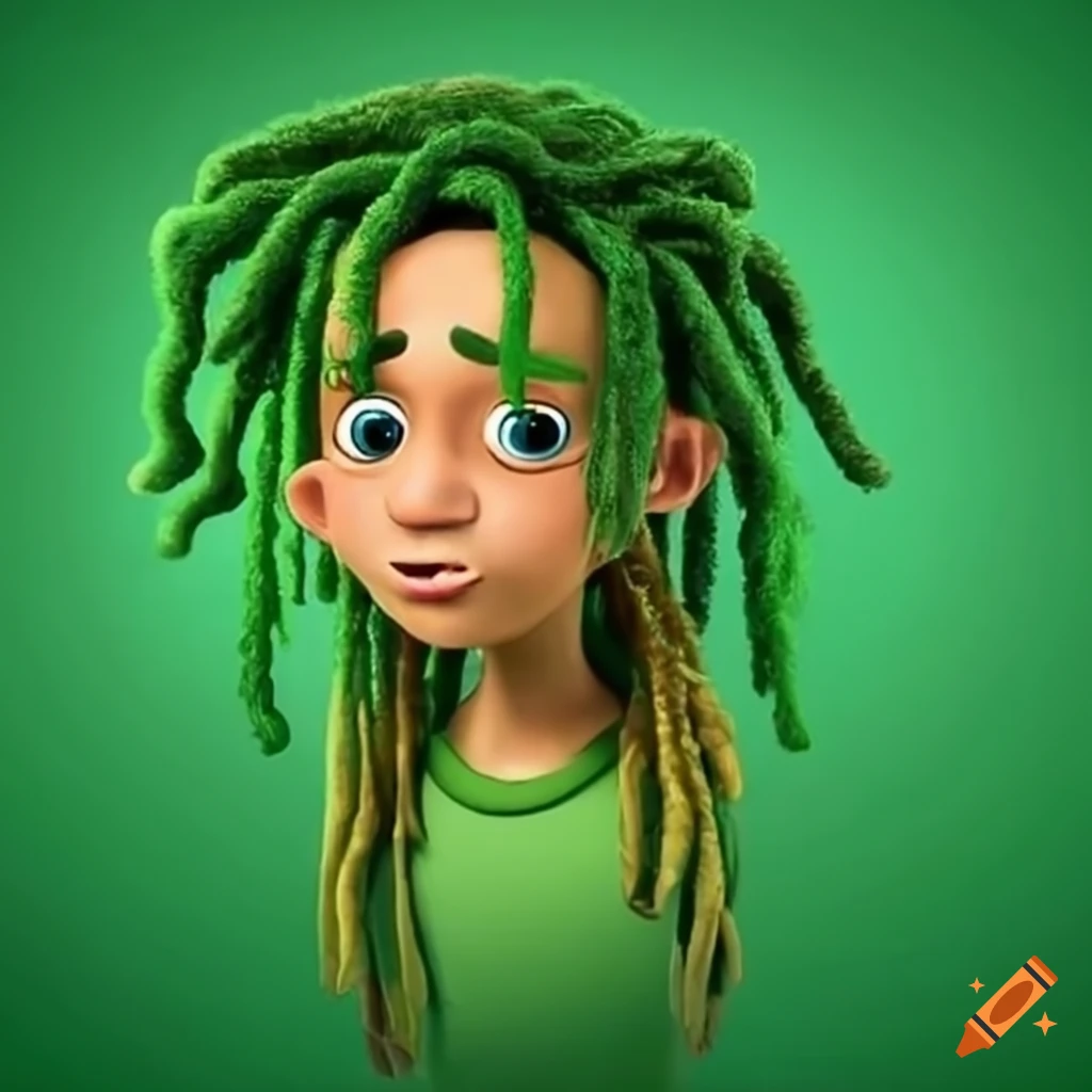 Cartoon character with dreads discount