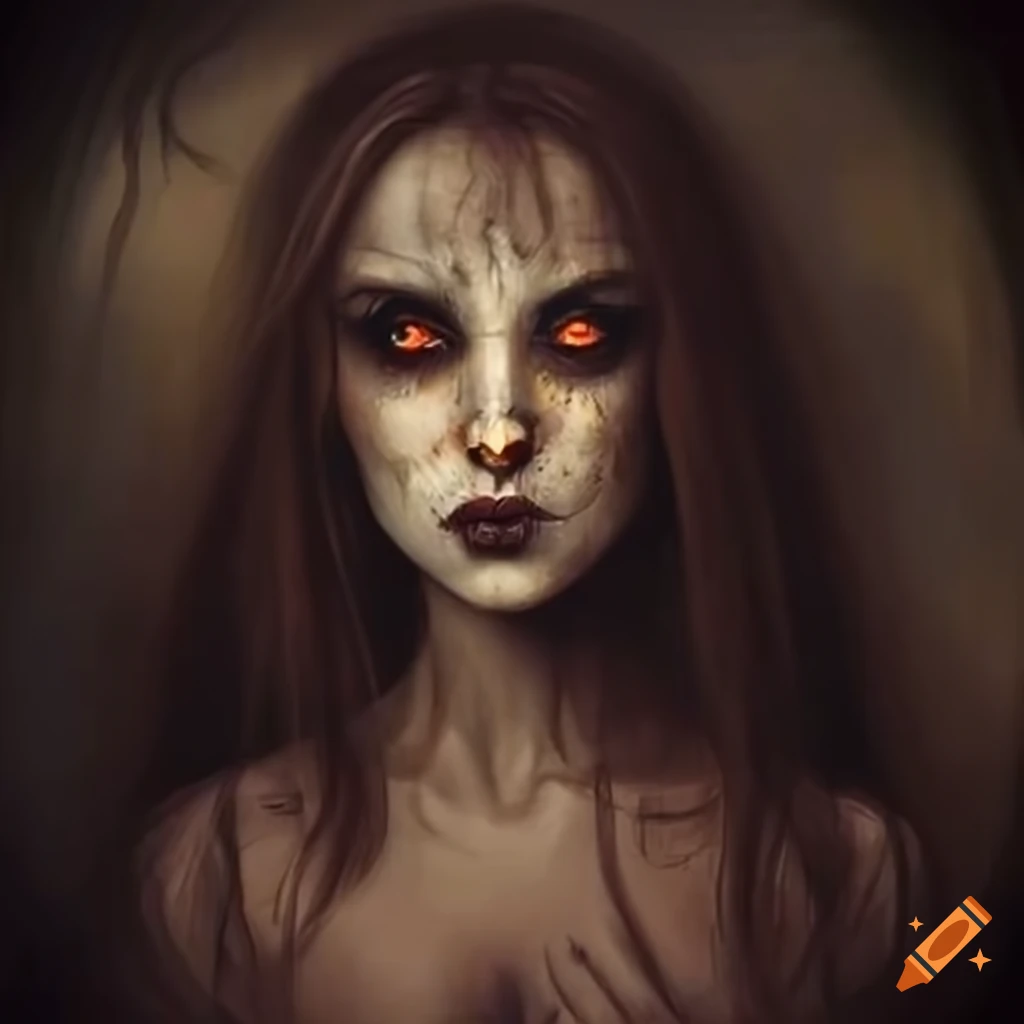 portrait of a spooky witch