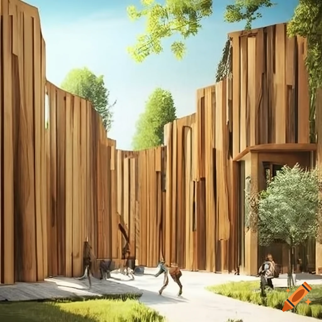 image of timber in green architecture