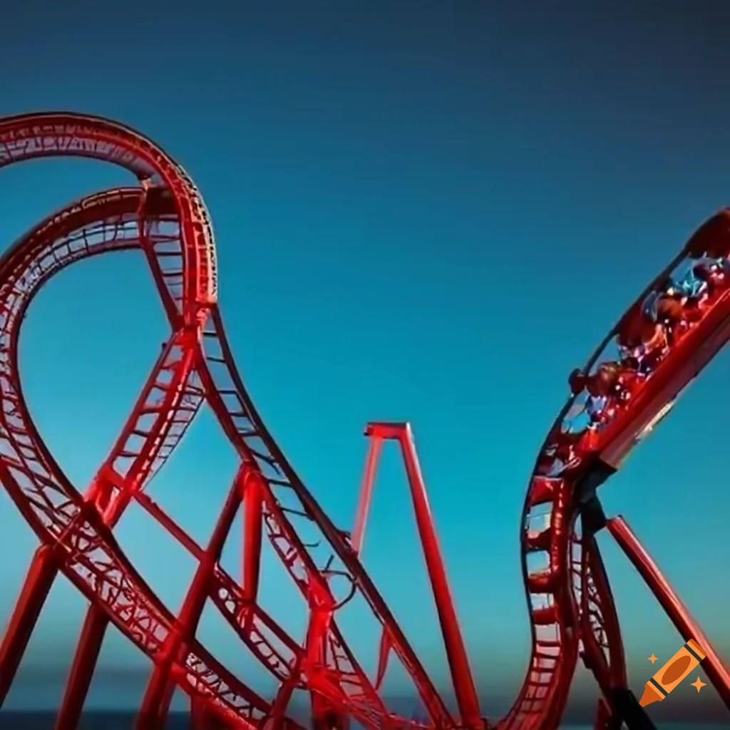roller coaster with a cart