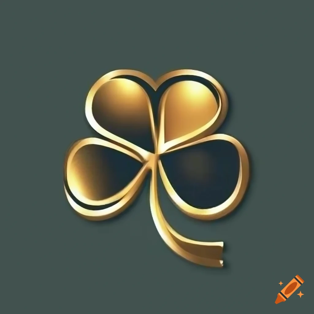 gold four leaf clover logo