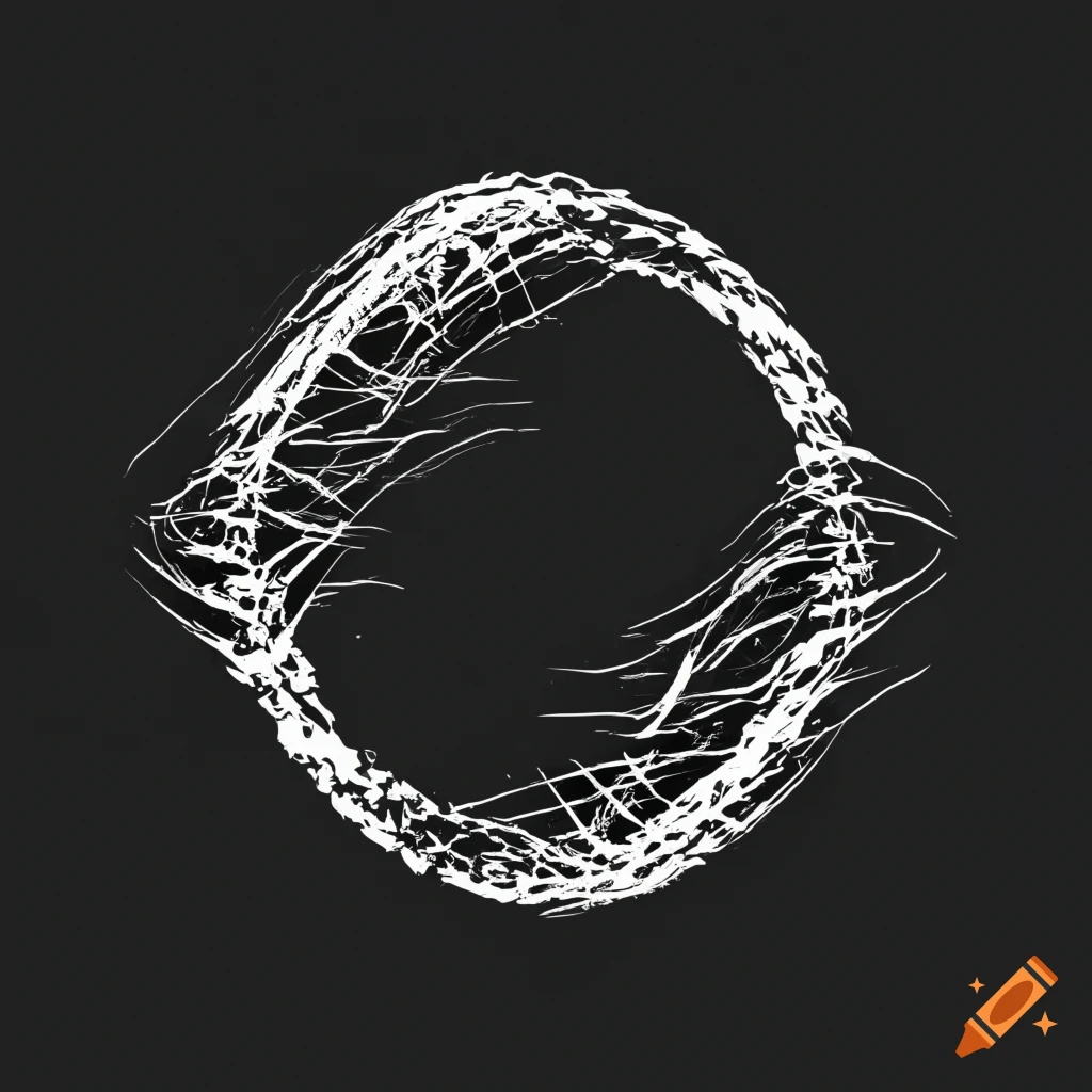 circular RNA strand logo on transparent background