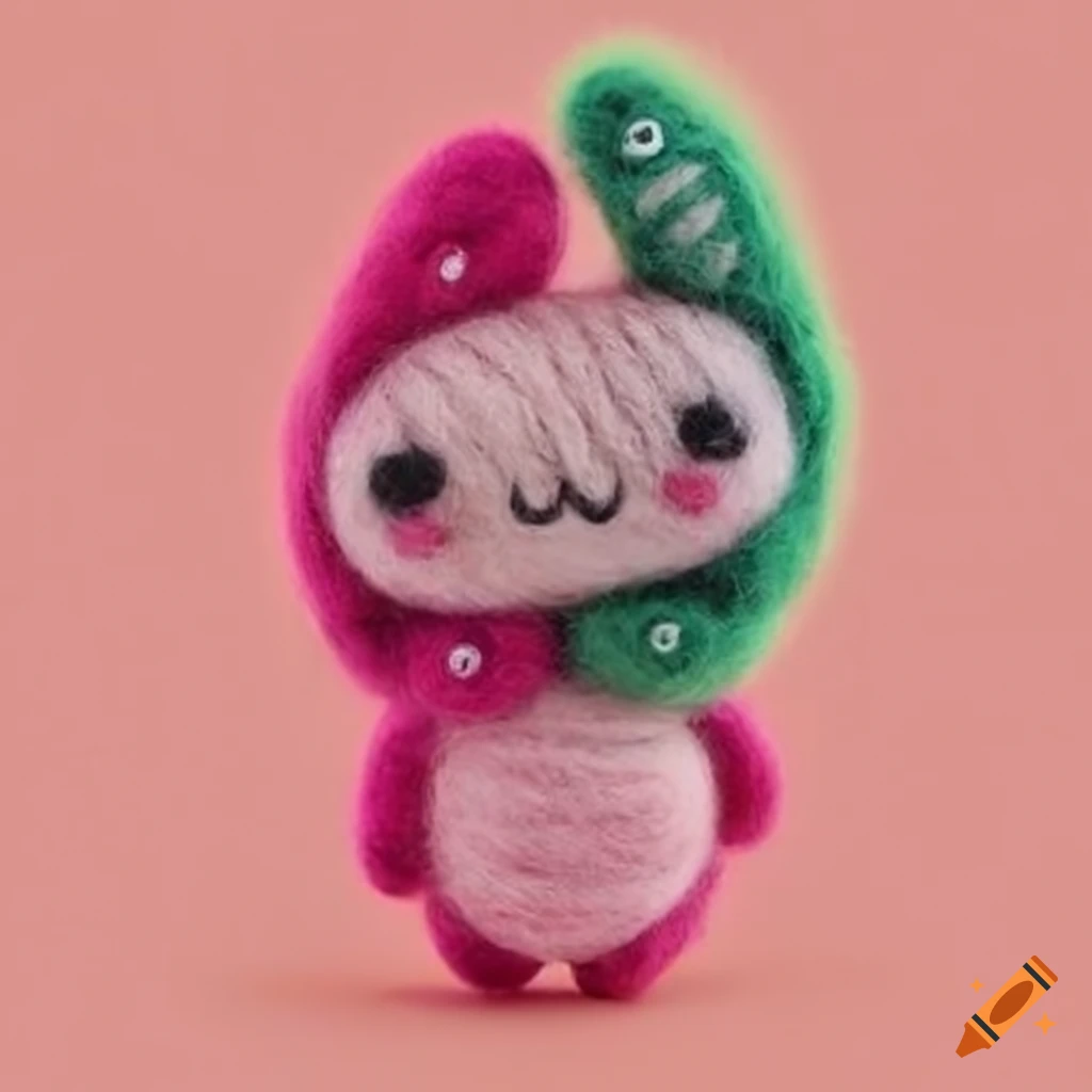 felted wool candy creatures