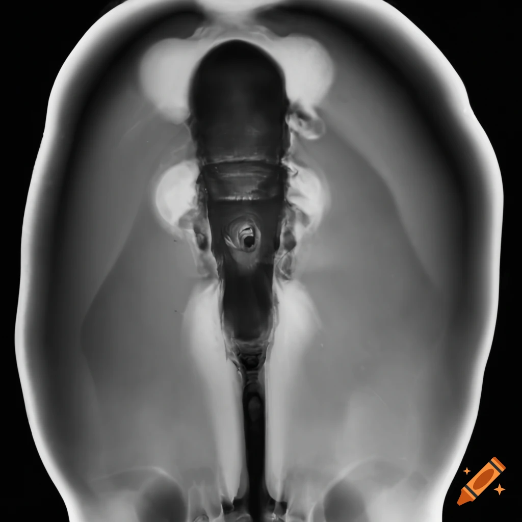 X-ray of a condor with coins in its throat