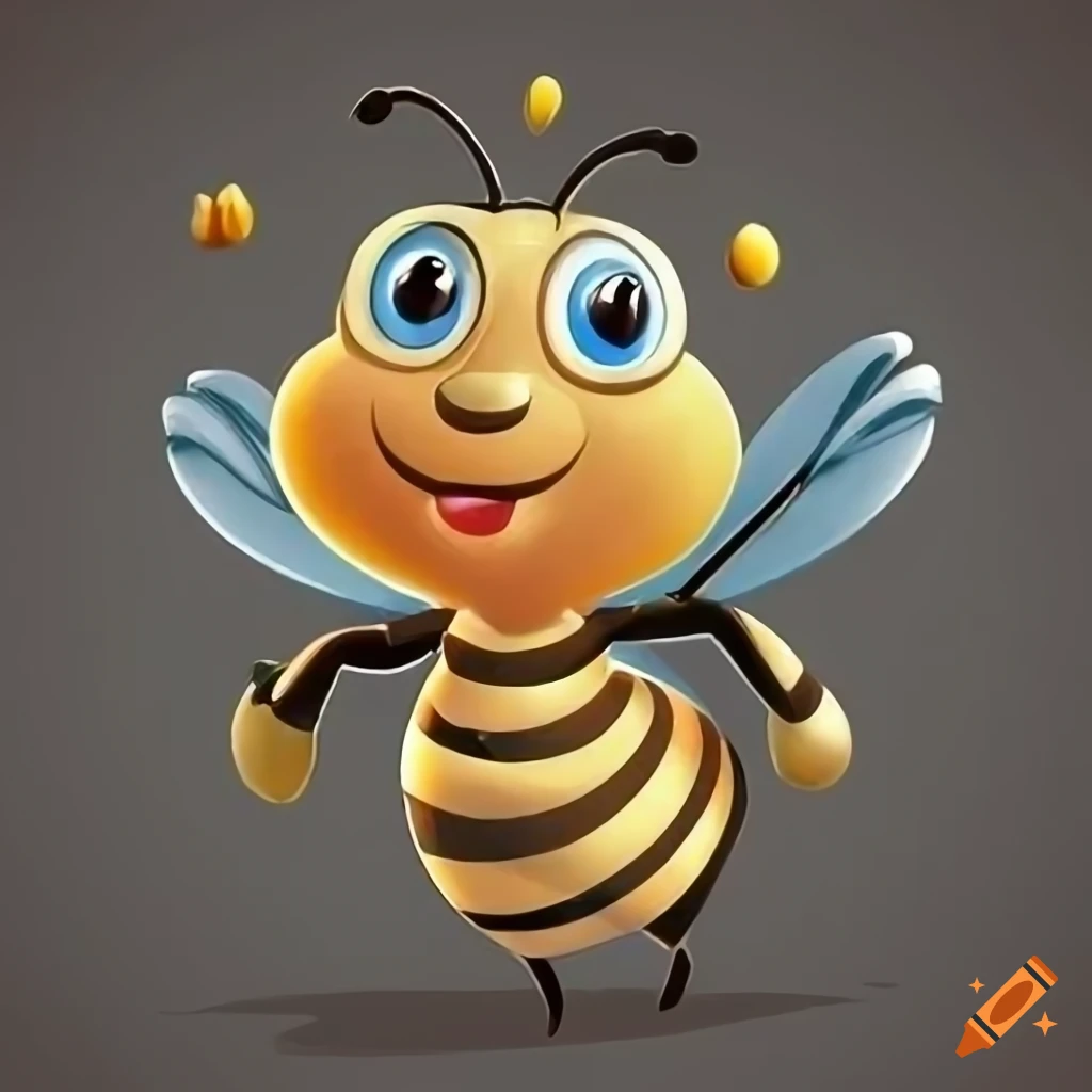 cartoon depiction of bees