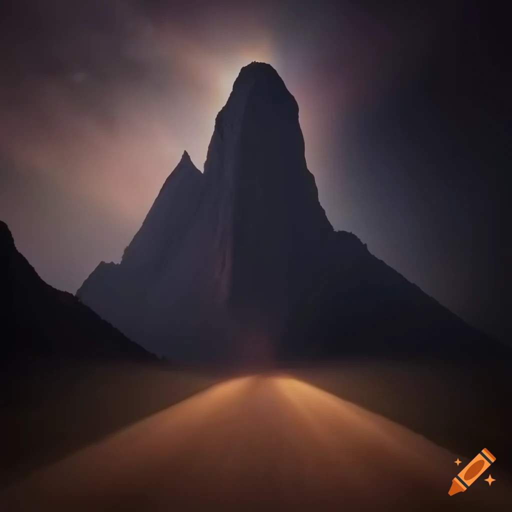image of a tall and sharp mountain