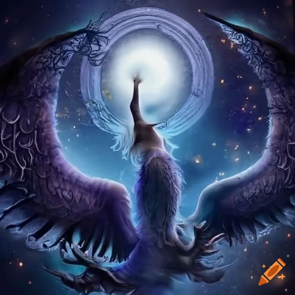 image of mystical creatures in a heavenly setting