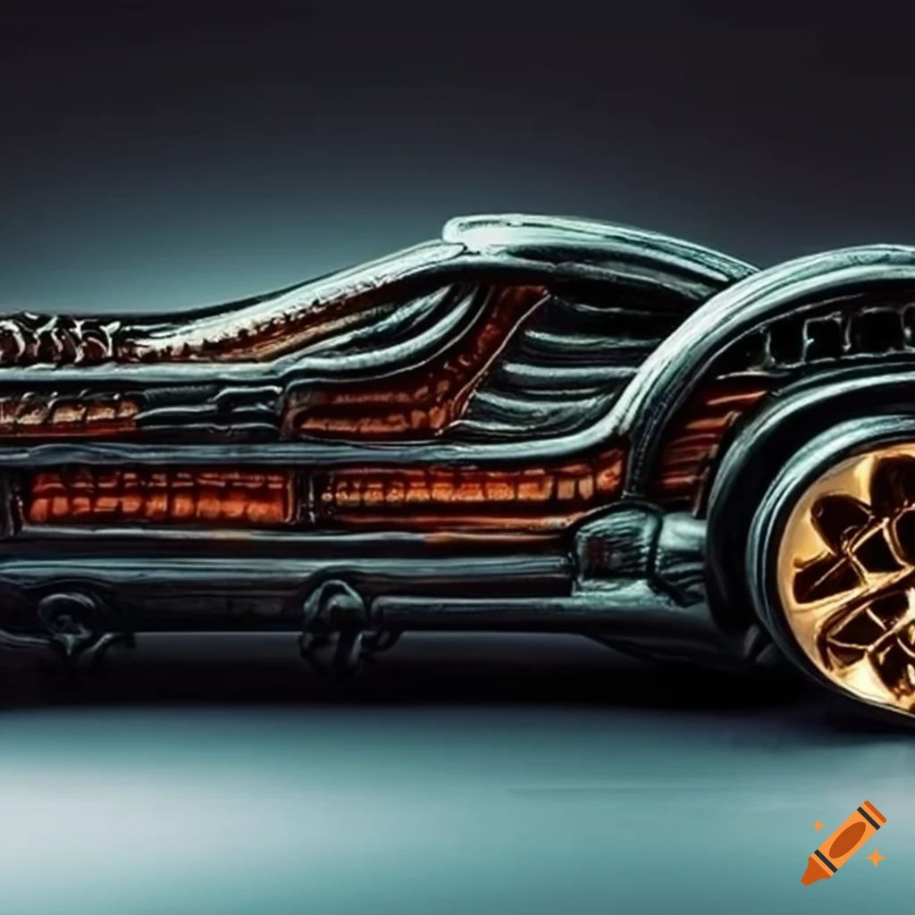 Gigerinspired hot wheels car design on Craiyon