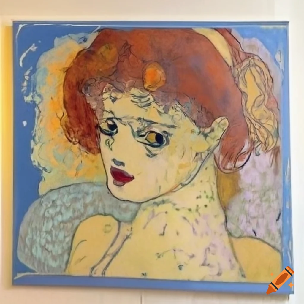 Abstract oil painting with art nouveau influences on Craiyon