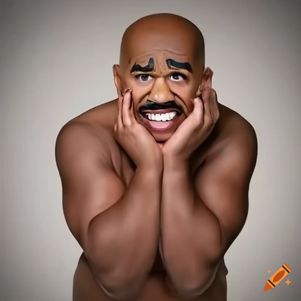 Steve Harvey promoting his new makeup palette