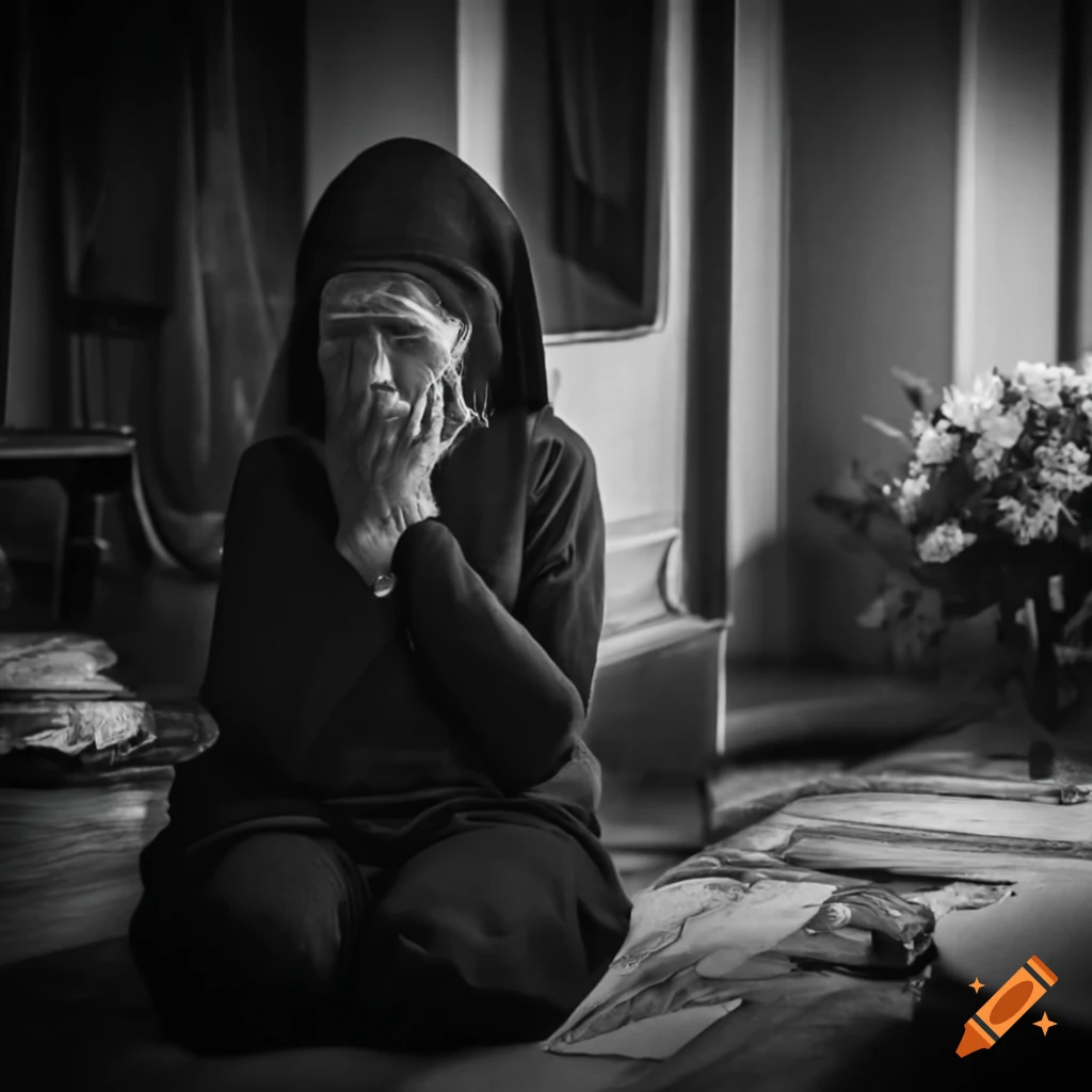 person attending a funeral for a disappeared place