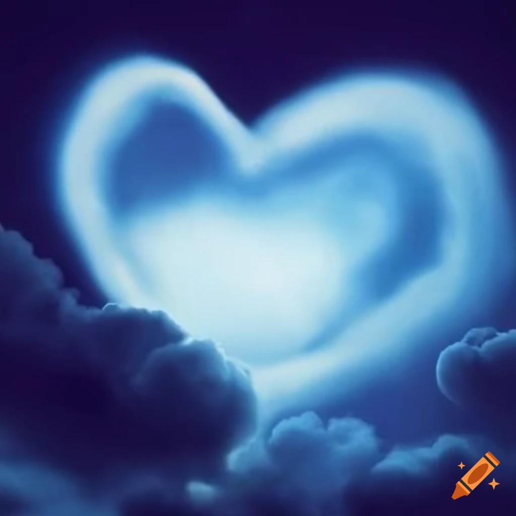 whimsical art of a heart-shaped cloud