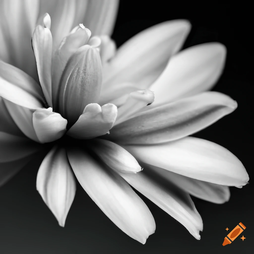 high resolution monochromatic spring flower
