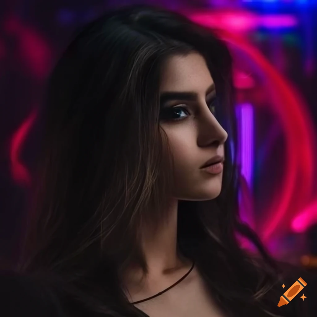 closeup portrait of a stunning young Indian female model