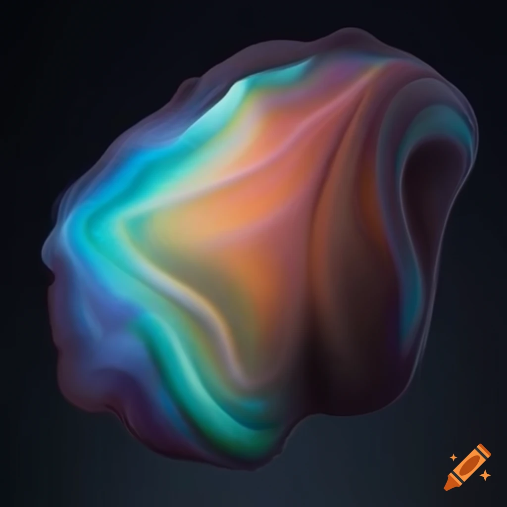 sculpture of prismatic smudge of light