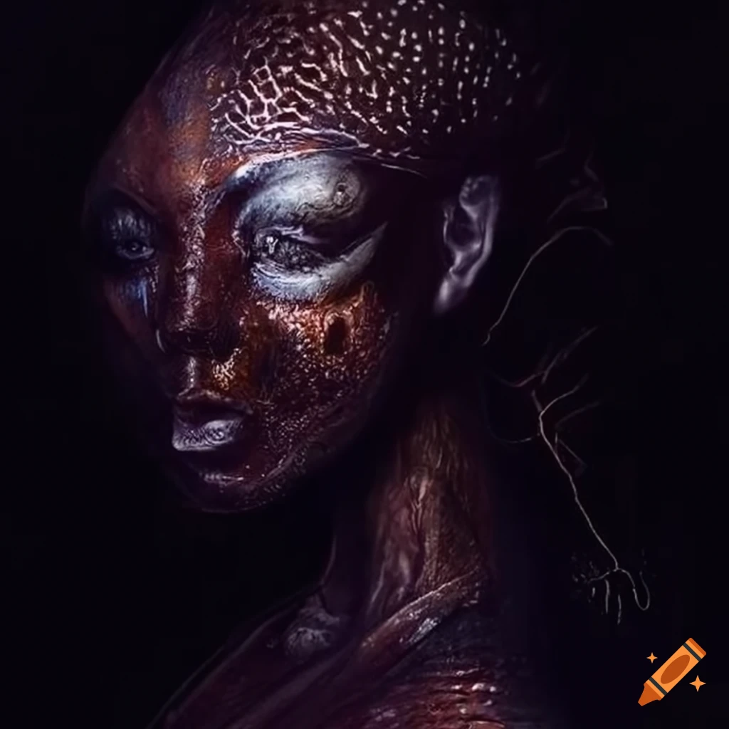 artwork of a human-beetle hybrid
