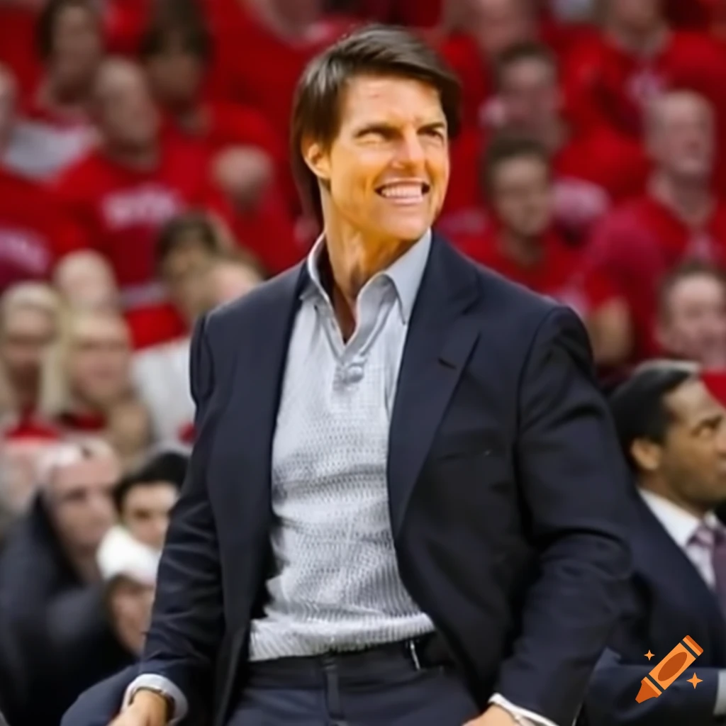 Tom Cruise coaching the Wisconsin Badgers