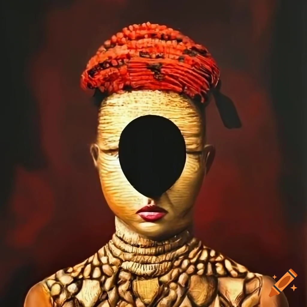 surrealist artwork inspired by African tribes