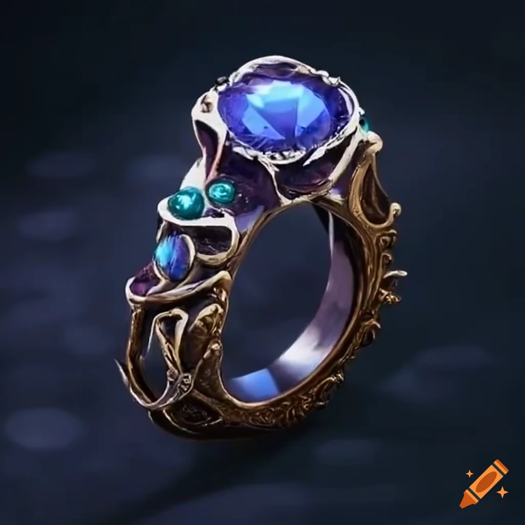 Fantasy ring being presented on Craiyon