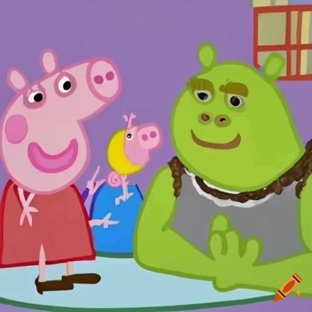 cartoon characters having a tea party