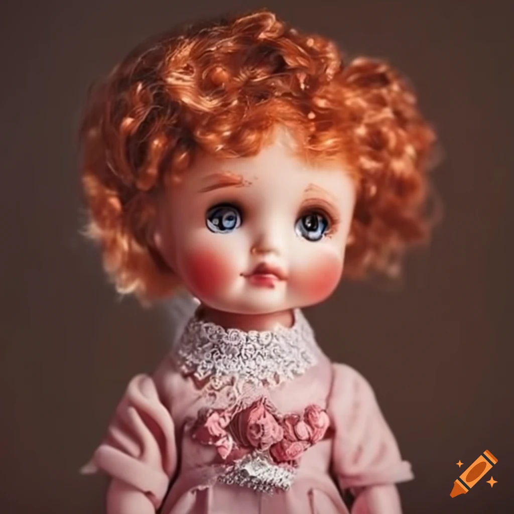 Collection of cute vintage dolls on Craiyon