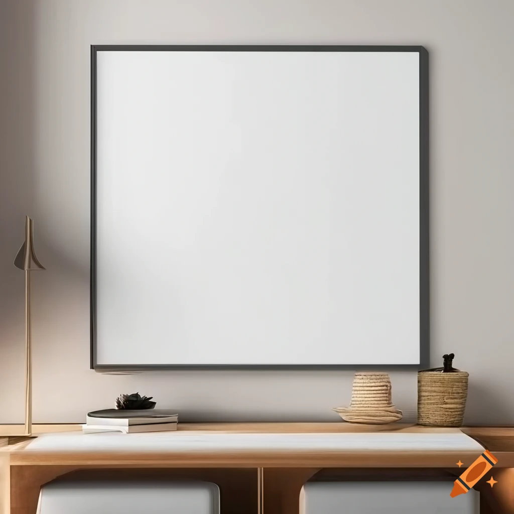 mockup of a poster in a stylish living room