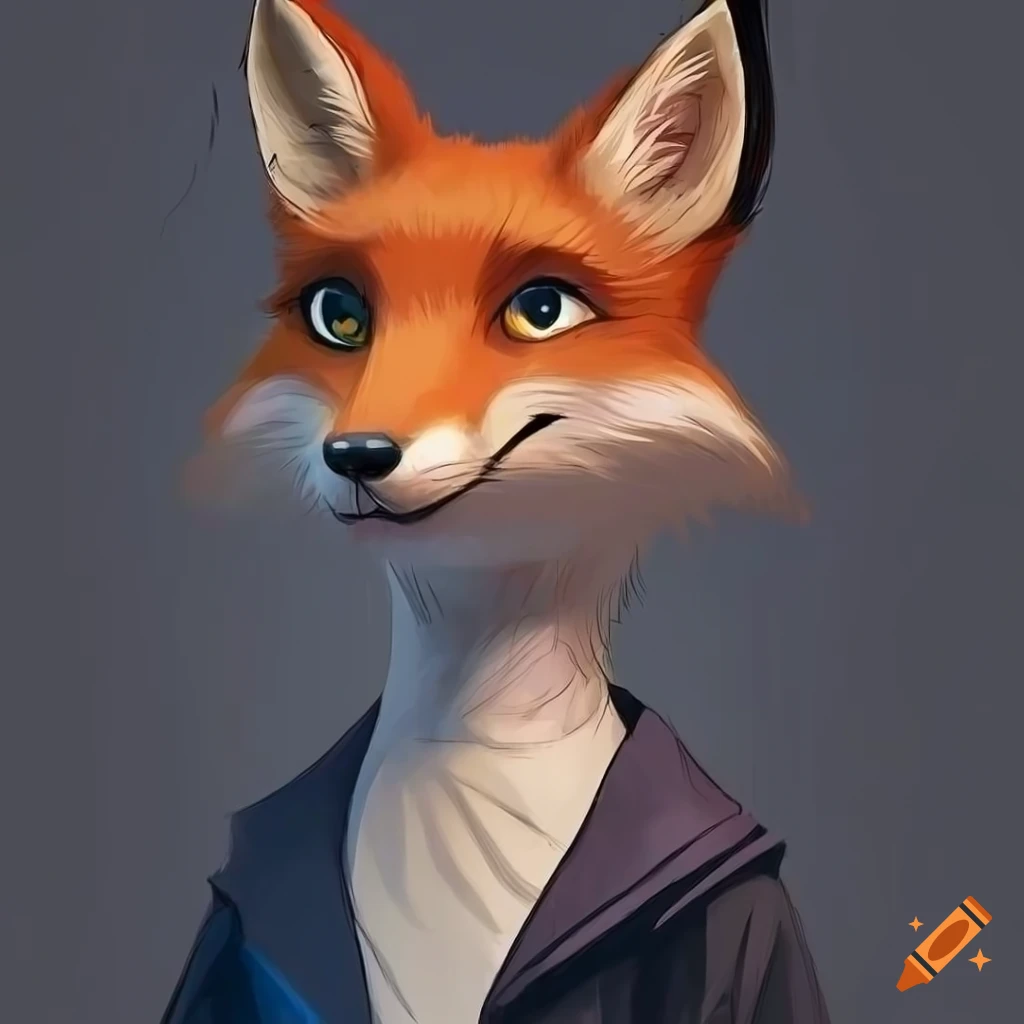 fox character in unique anthropomorphic style
