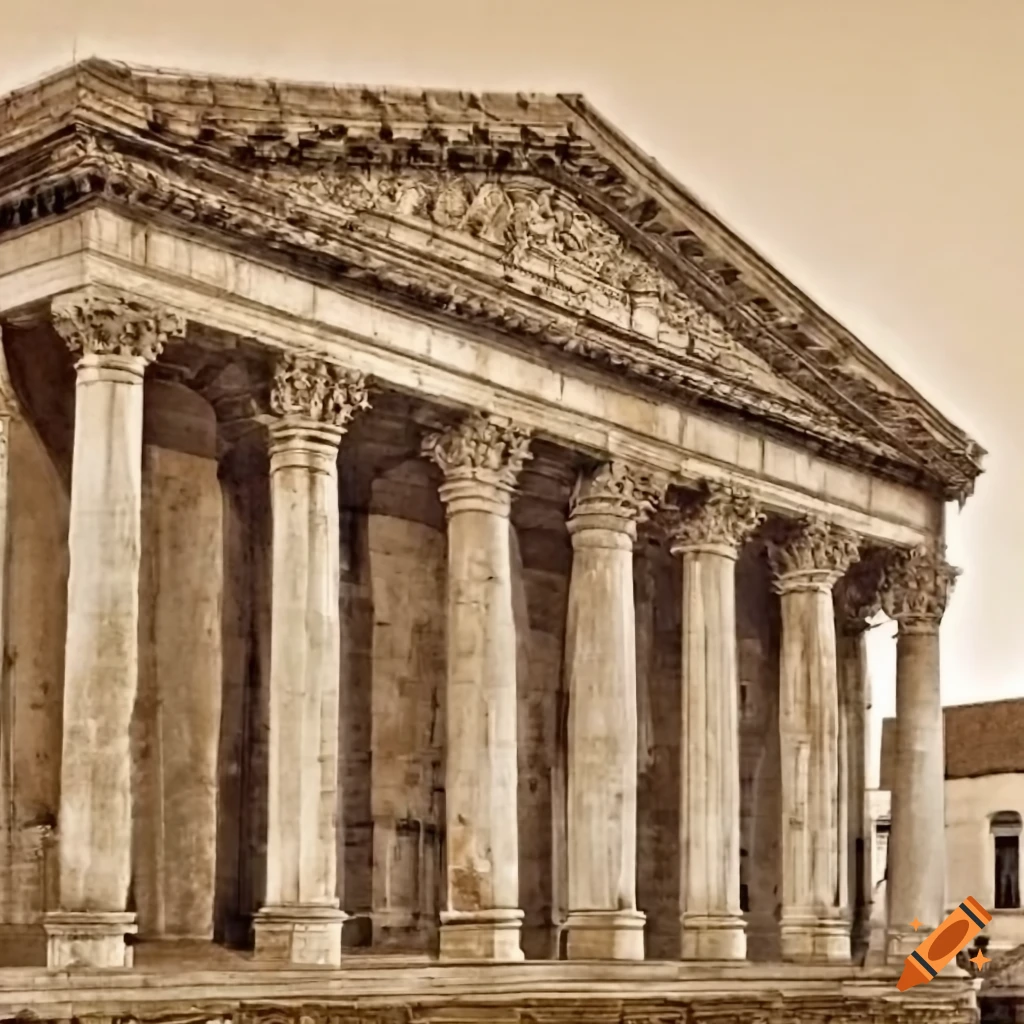 Maison Carree in Nimes from a different angle