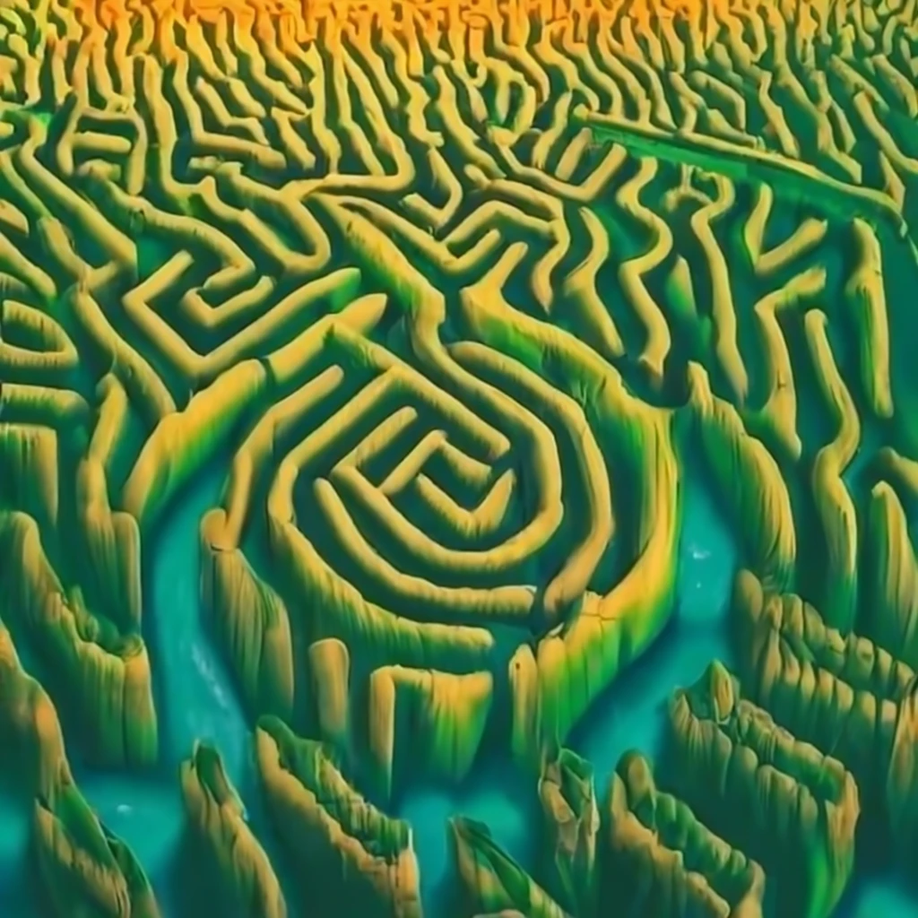 Jack o' lantern shaped corn maze