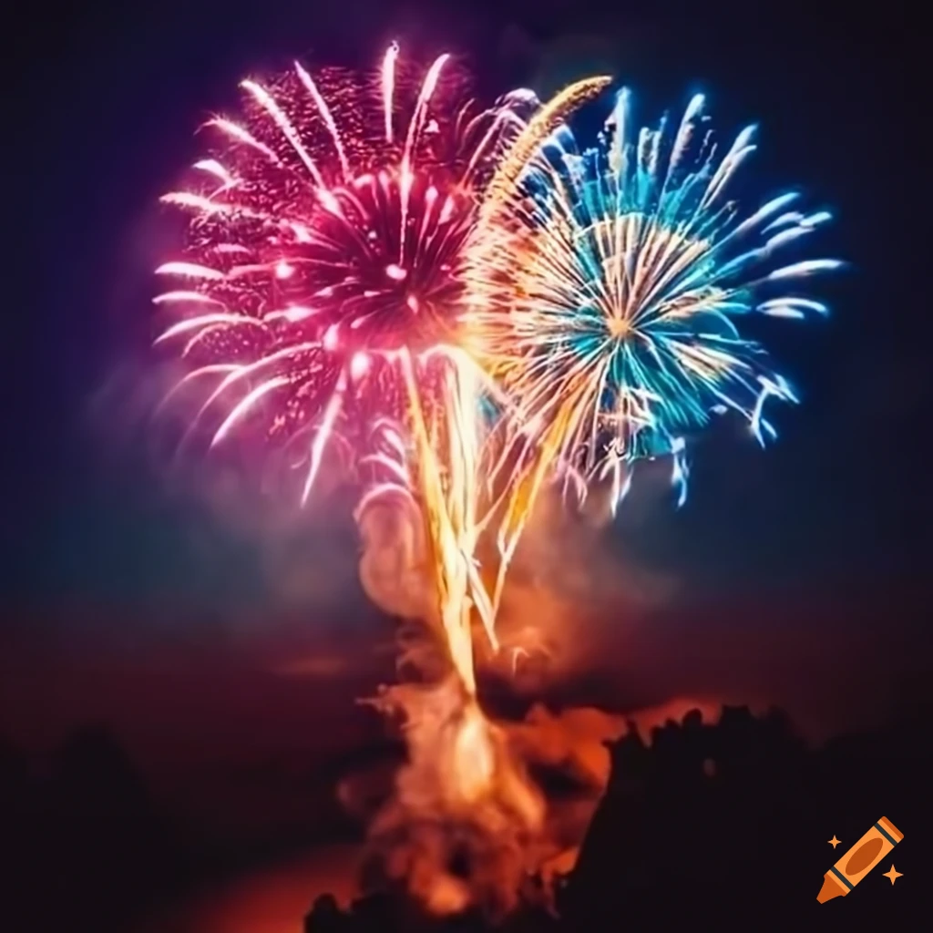vibrant firework display