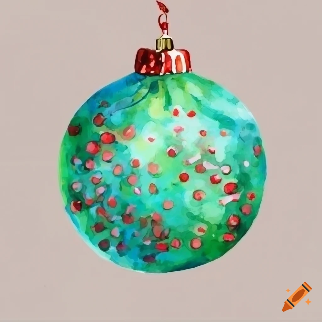 watercolor-christmas-ornaments-on-a-white-background-on-craiyon
