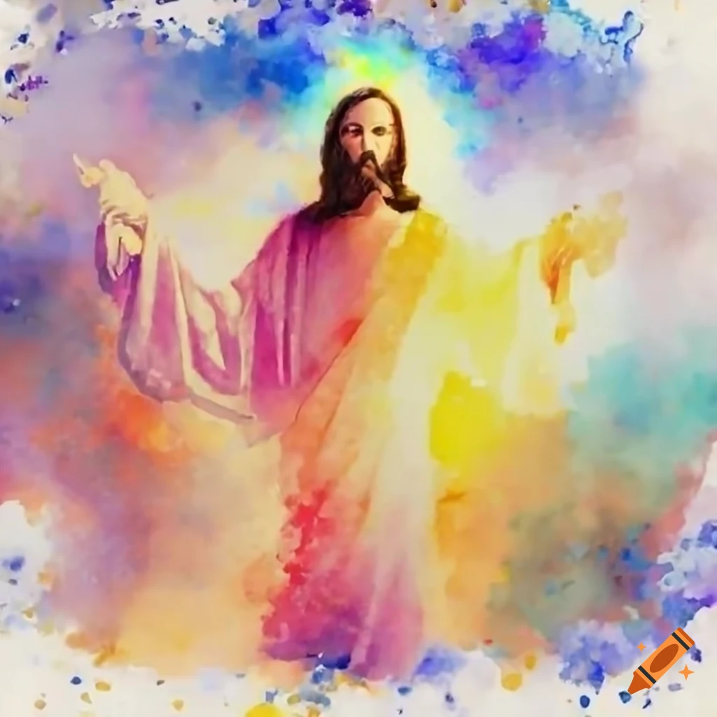 image of Jesus and a marching band in the sky