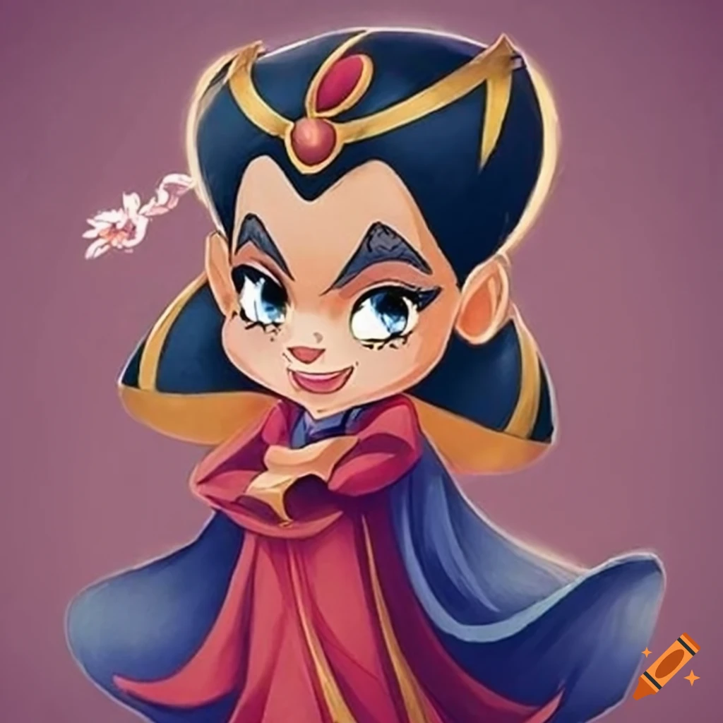 cute illustration of Disney's Jafar