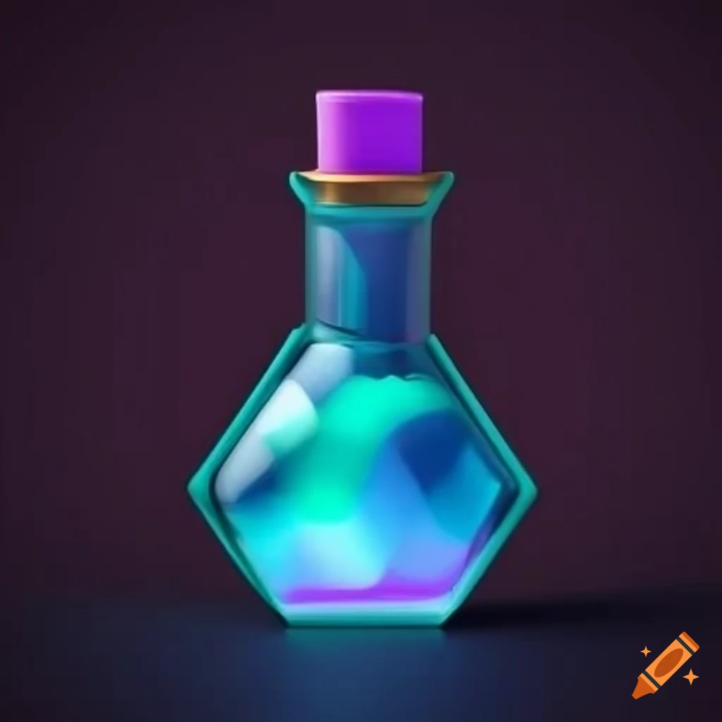 geometric potion bubbling in multiple colors