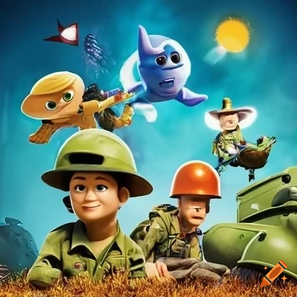 Pixar movie poster depicting World War 2