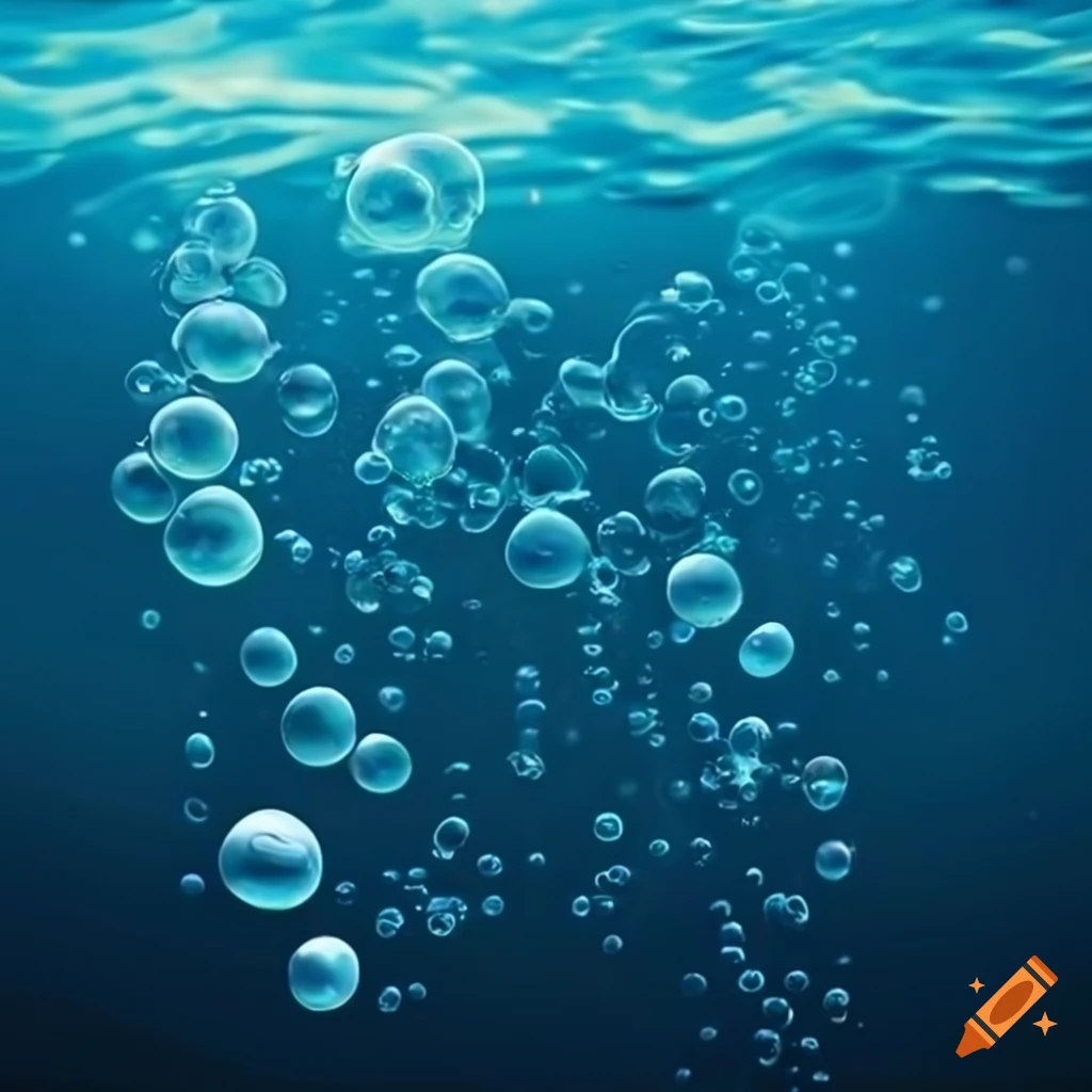bubbles in the cool sea