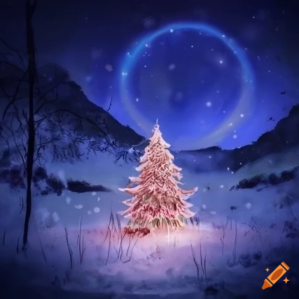 dreamy and whimsical Christmas art