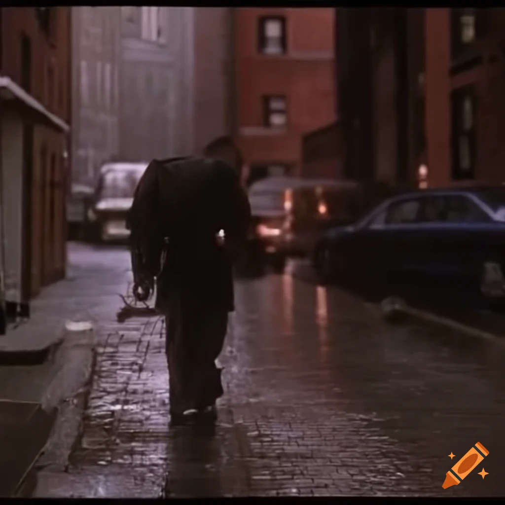 Nighttime scene of a dark alley in New York on Craiyon