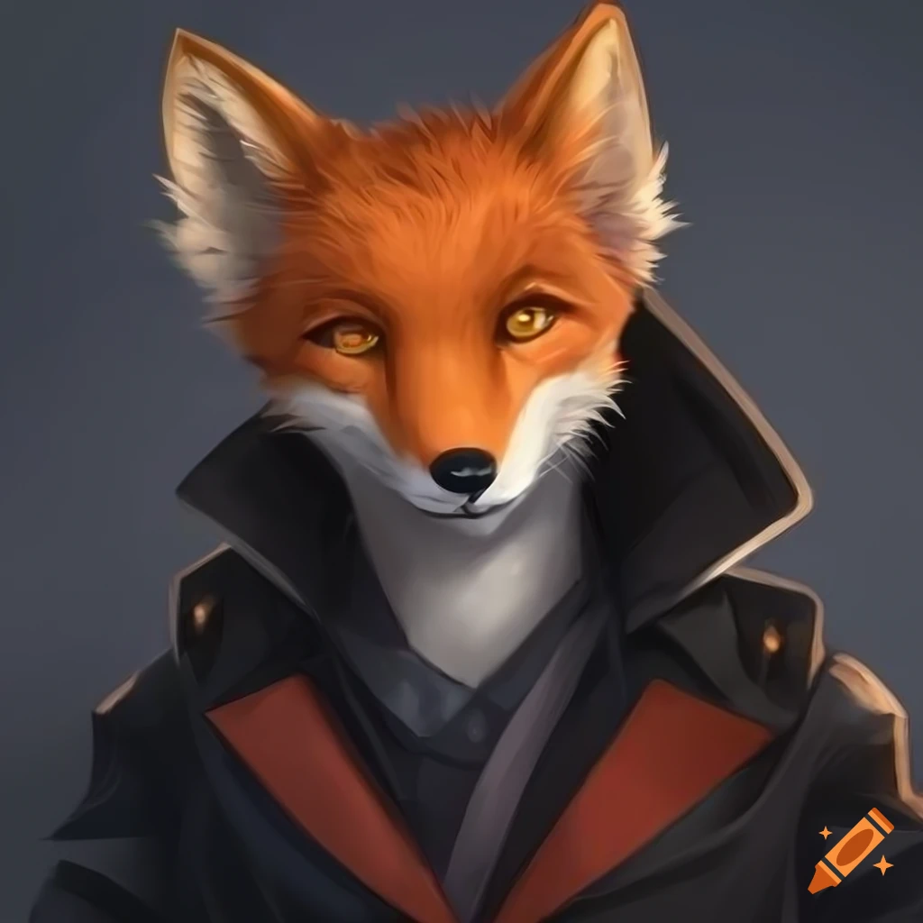 detailed portrait of a male fox artificer