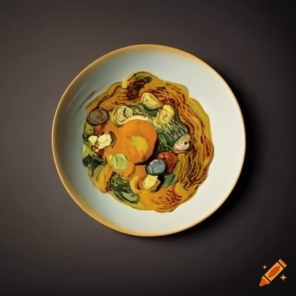 van gogh inspired gourmet meal