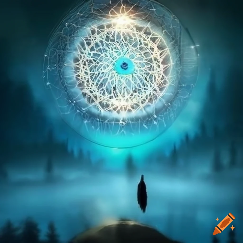 dreamy landscape with a dreamcatcher