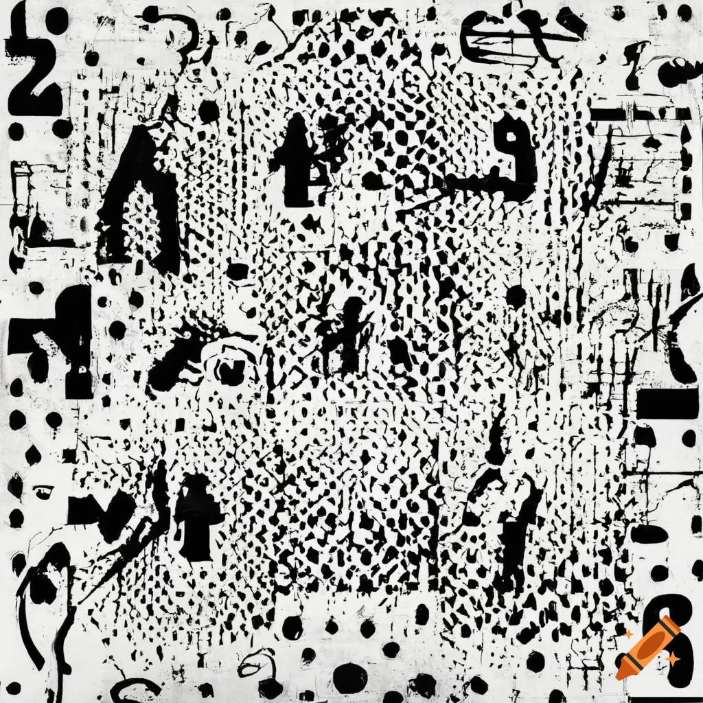 halftone black and white dadaist collage