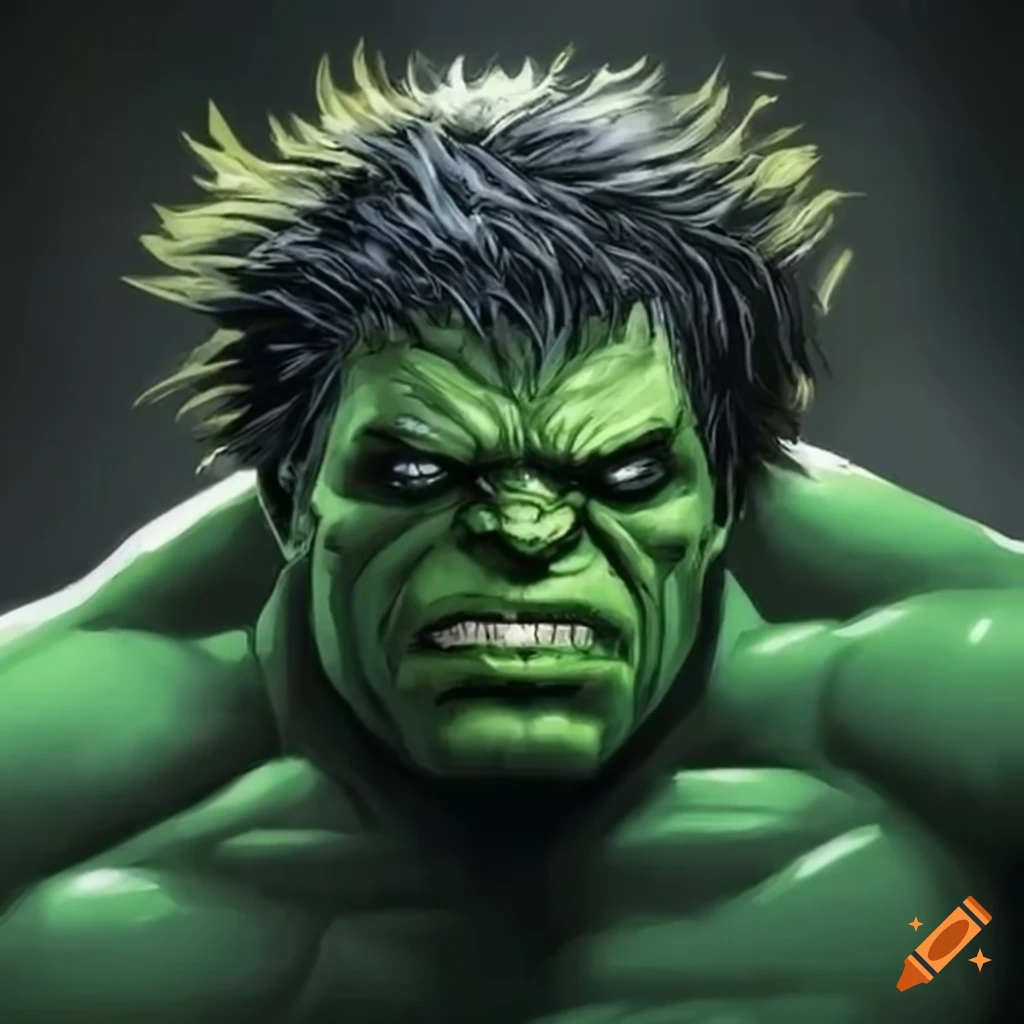 crossover art of Hulk as Batman